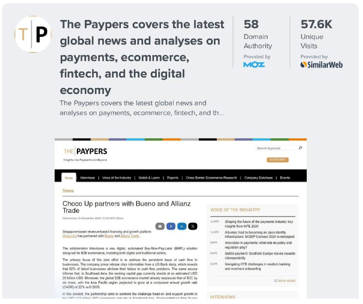 The Paypers, November 2023: Choco Up partners with Bueno and Allianz Trade